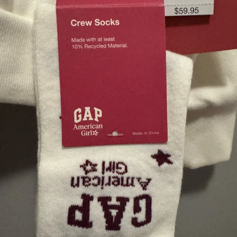 GAP American Girl White Hoodie and Crew Socks set never worn - Picture 2 of 3